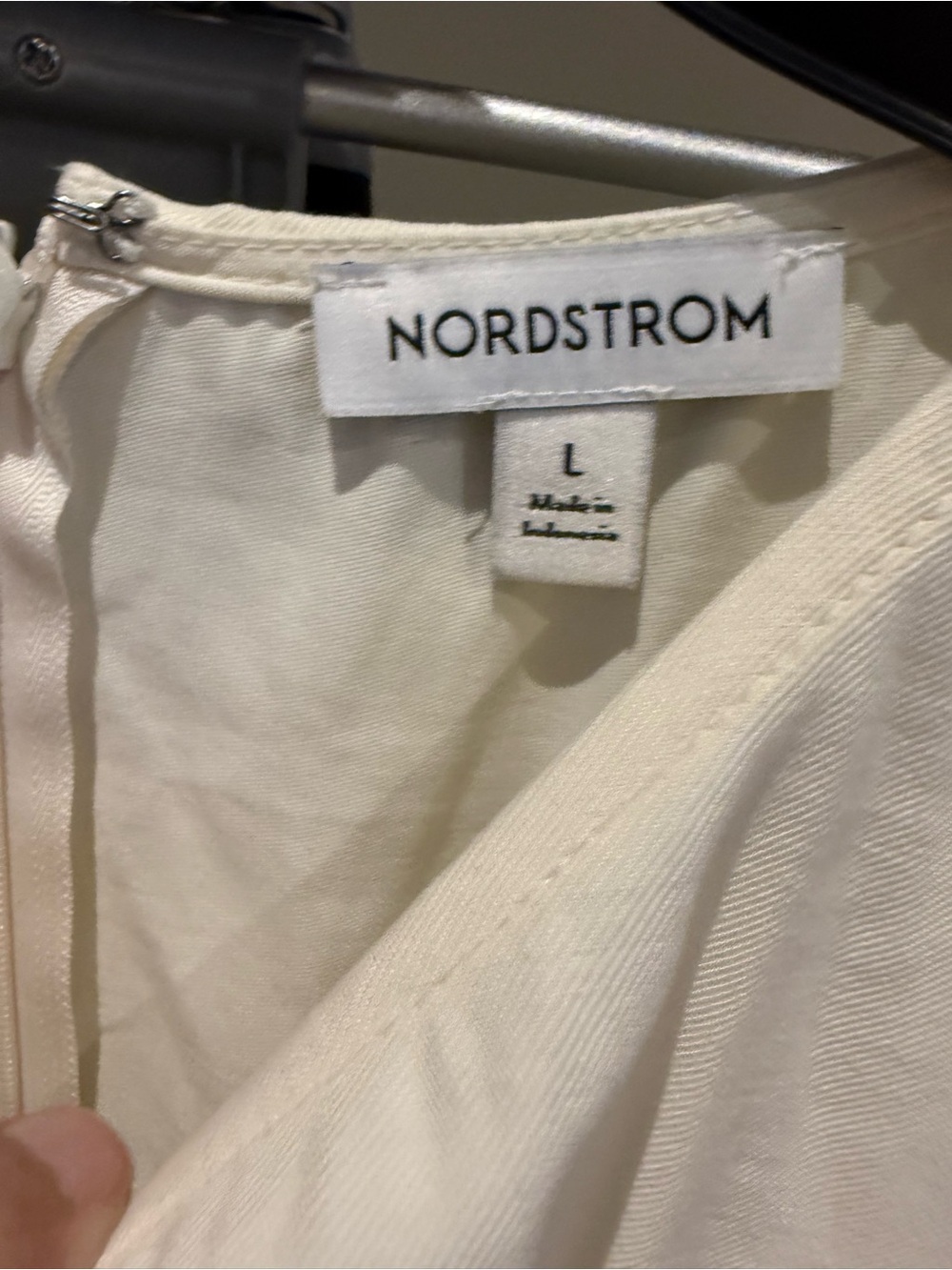 Nordstrom Cream Cap-Sleeve Midi Dress - Picture 6 of 7